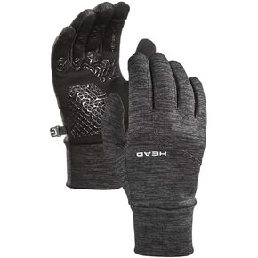 HEAD Men's Touchscreen Sports Running Gloves, Sensatec Technology, Silicone Palm for Better Grip, Ultrafit Stretch Fleece in Kuwait