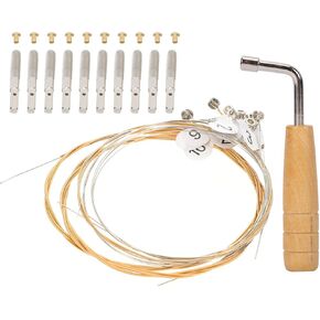 ibasenice 1set Lyre Strings Tuning Wrench and Replacement Nails Professional Lyre Accessories for Tuning and String Replacement for Classical Musicians and Learners in Kuwait