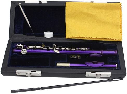 16 Keys C Piccolo, Piccolo, Guarantee Sound Musical Instrument, with Case, Tuning Rod and Cloth, for Beginner Kids Student,Blue in Saudi Arabia