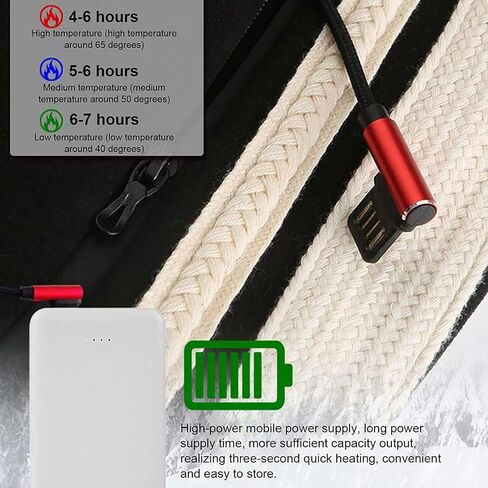 بدلة سويت شيرت مُدفأة قابلة لإعادة الشحن عبر USB، مع 3 مستويات للتدفئة، قميص علوي دافئ + بنطلون لممارسة رياضة التزلج والجري والمشي لمسافات طويلة in Kuwait