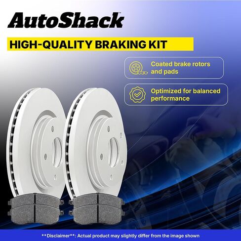 استبدال مجموعة الفرامل الأمامية Autoshack لـ Subaru Legacy Forester AWD حفر ومرسى فرامل القرص المغلفة بالرسوم الإلكترونية منصات الفرامل الخزفية السوداء 10.91 "277 مم SCDPR4106141061721 in Kuwait