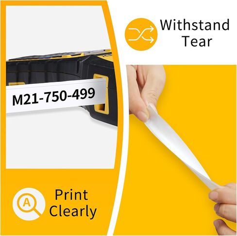 5 عبوات استبدال لـ M21-750-595-WT فينيل فينيل 3/4 أسود على شريط الملصق الأبيض ، العمل مع M-210 M-21 in Saudi Arabia
