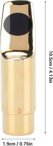 Drfeify Soprano Saxophone Metal Mouthpiece Set, 5 Hole High Pitch Sax Mouthpiece with Clip Cap and Teeth Pad in Saudi Arabia