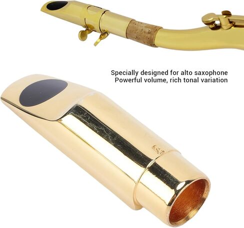 Drfeify Soprano Saxophone Metal Mouthpiece Set, 5 Hole High Pitch Sax Mouthpiece with Clip Cap and Teeth Pad in Saudi Arabia