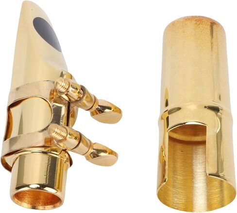 Drfeify Soprano Saxophone Metal Mouthpiece Set, 5 Hole High Pitch Sax Mouthpiece with Clip Cap and Teeth Pad in Saudi Arabia