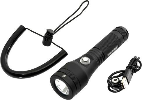 Cressi Underwater Torch for Brightening and Enhancing Underwater Views- Durable and Lightweight, Astra, Black, 2100 lm in Saudi Arabia