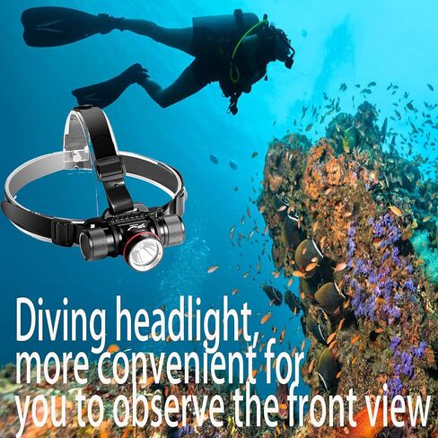 Dive Light,Scuba Diving Headlamp，3-in-1 Professional Underwater Headlight Professional IPX8 Waterproof Diving Headlight (DH06) in Saudi Arabia