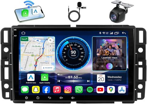 4+64GB Android 13 Car Radio for Chevy Silverado Tahoe Suburban GMC Sierra Yukon 2007-2013: 8 " in Kuwait