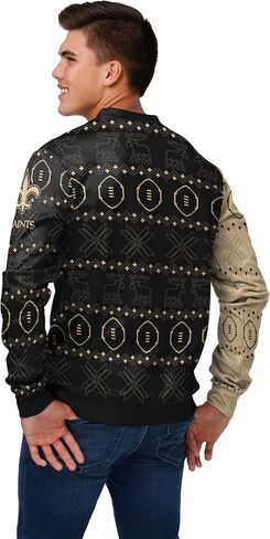 FOCO Men's NFL Printed Primary Logo Lightweight Holiday Sweater in Saudi Arabia