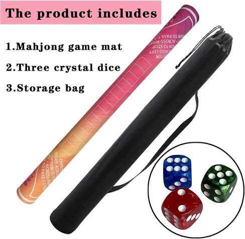 Mahjong Mat for Table /31.5inch/american Mahjong Table Cloth مع قواعد الحصير مع حقيبة الرباط ， حصيرة لعبة تقليل الضوضاء المضادة للانزلاق للجدول ， لألعاب Mahjong/Poker/Poker/Gards/Dominoes (Pink) in Saudi Arabia