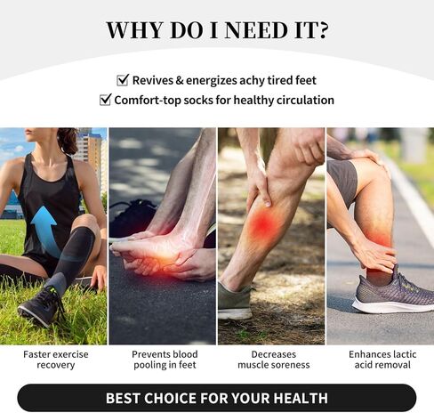 جوارب ضغط نسائية، جوارب داعمة للركبة للجري والسفر in Kuwait