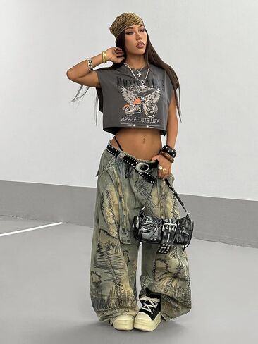 Floerns Women's Car Letter Graphic Print Cap Sleeve Round Neck T Shirt Crop Tops in Saudi Arabia