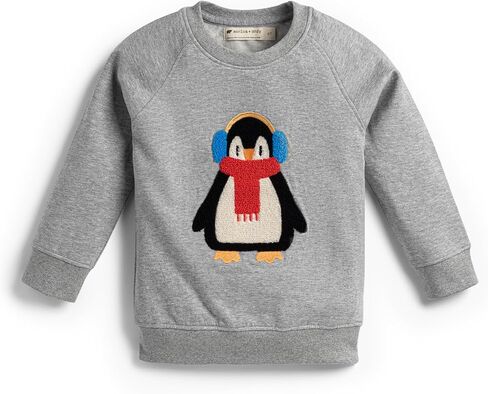 MONICA + ANDY Baby Organic Embroidered Crewneck Sweatshirt in Saudi Arabia