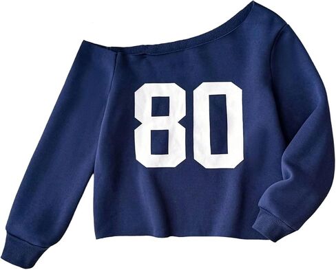 SOLY HUX Girl's Off The Shoulder Sweatshirts Pullover Long Sleeve Number Graphic Tops Fall Clothes in Saudi Arabia