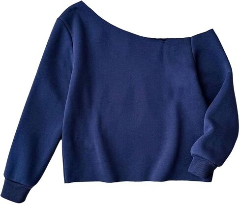 SOLY HUX Girl's Off The Shoulder Sweatshirts Pullover Long Sleeve Number Graphic Tops Fall Clothes in Saudi Arabia