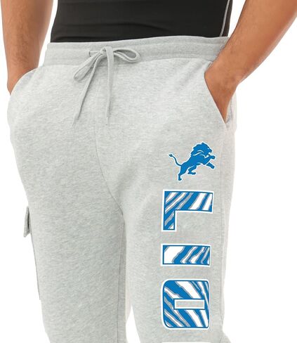 Zubaz NFL Men's Fleece Cargo Jogger Sweatpants (Small - 3XL) in Saudi Arabia