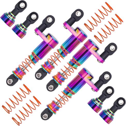 1/10 RC Shock Oil Sampers Kit مع غطاء الإزاحة لـ 1/10 SCX10 TRX4 CAPRA AXIAL TAMIYA LCG CHEATER RIGS VS4-10 D90 90046 RC Crawler Car (85mm) in Kuwait