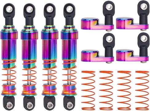 1/10 RC Shock Oil Sampers Kit مع غطاء الإزاحة لـ 1/10 SCX10 TRX4 CAPRA AXIAL TAMIYA LCG CHEATER RIGS VS4-10 D90 90046 RC Crawler Car (85mm) in Kuwait