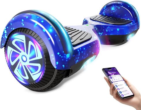 سكوتر مع أضواء LED بلوتوث ملونة، عجلات 6.5 بوصة، سكوتر مزدوج 300 وات للأطفال والبنات والأولاد والبالغين، لجميع الأعمار in Kuwait