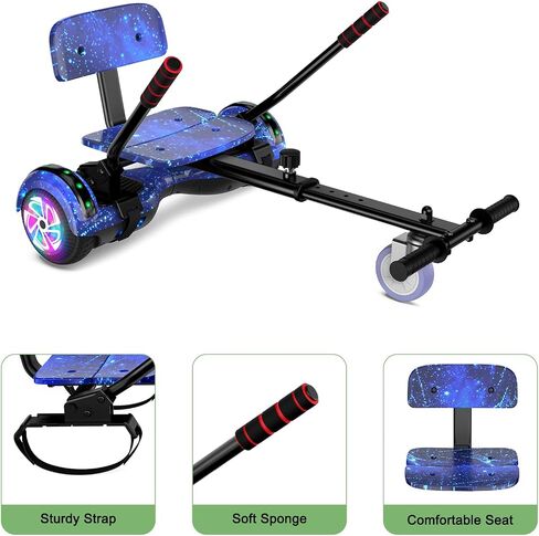 UNI-SUN Scooter Seat Attachment, Scooter with Go Kart for Kids Boys Girls Adults, with Corlorful LED Lights, Bluetooth in Saudi Arabia