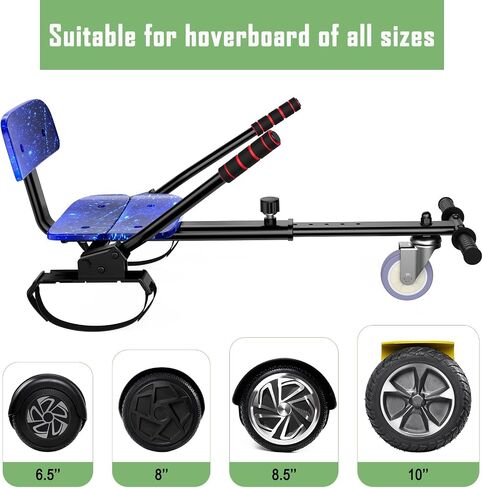 UNI-SUN Scooter Seat Attachment, Scooter with Go Kart for Kids Boys Girls Adults, with Corlorful LED Lights, Bluetooth in Saudi Arabia