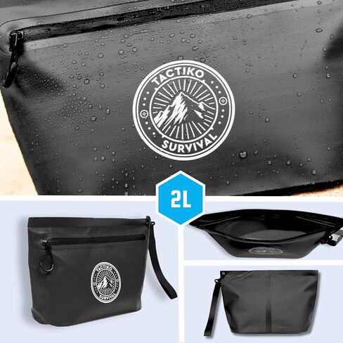 Tactiko Heavy-Duty Splash Water Resistant Zipper Pouches - 3L Hold-All Organizers for Dry Bags, Travel Bags (Yellow) in Kuwait