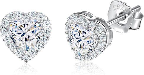 34 قطعة كاملة Moissanite مسمار أقراط للنساء | 0.6-1CT Center + 32 Accent Gems | مجموعة هدايا hypoallergenic للزوجة ، أمي ، العروس ، هدايا أعياد الميلاد in Kuwait