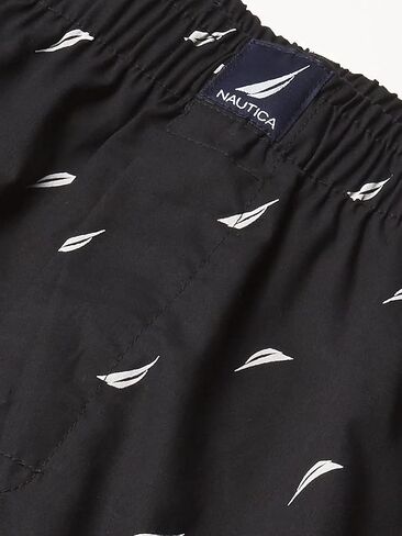 Nautica Men's Classic Cotton 3-Pack Woven Boxer, Peacoat/Sea Cobalt/Aero Blue-White J Class Logo in Saudi Arabia