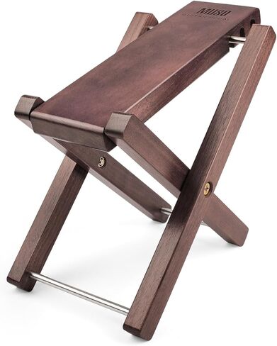 MUSO Guitar Footrest Stool, Folded Wooden Pedal, 3 Level Adjustable,Suitable for Classical Acoustic Guitar,Ergonomic & Durable (Natural Wood) in Kuwait