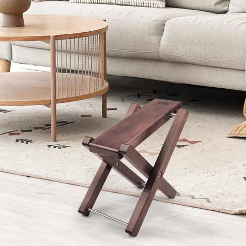 MUSO Guitar Footrest Stool, Folded Wooden Pedal, 3 Level Adjustable,Suitable for Classical Acoustic Guitar,Ergonomic & Durable (Natural Wood) in Kuwait