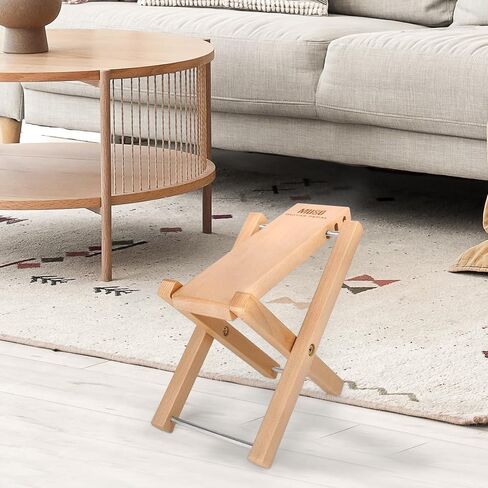 MUSO Guitar Footrest Stool, Folded Wooden Pedal, 3 Level Adjustable,Suitable for Classical Acoustic Guitar,Ergonomic & Durable (Natural Wood) in Kuwait