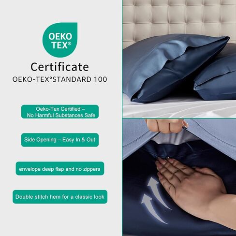Premium 100% Eucalyptus Tencel Lyocell Cooling Pillowcase Set of 2, Moisture Wicking,Temperature Regulating, Soft &Smooth Sateen Pillow Cover All Season (Queen Cream) in Saudi Arabia