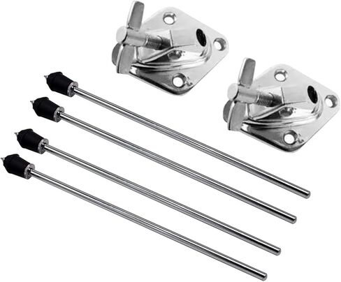 Universal Kick Drum Legs and Seat Assembly for Drummers | Foldable Bass Drum Stand with Stool | Portable Drum Hardware Support- 1 Set in Kuwait