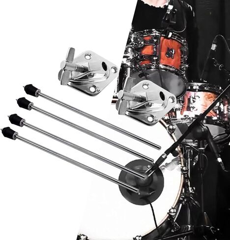 Universal Kick Drum Legs and Seat Assembly for Drummers | Foldable Bass Drum Stand with Stool | Portable Drum Hardware Support- 1 Set in Kuwait