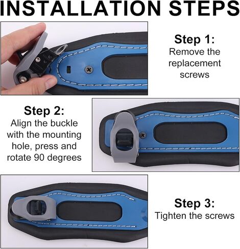 2pcs Snowboard Bindings Ankle Straps Replacement, Comfortable Ski and Snowboard Bindings Ladder Strap with Easy Adjust Buckles Universal Ankle Strap for Ski Boot Tool Skiing Skateboard Accessories in Saudi Arabia
