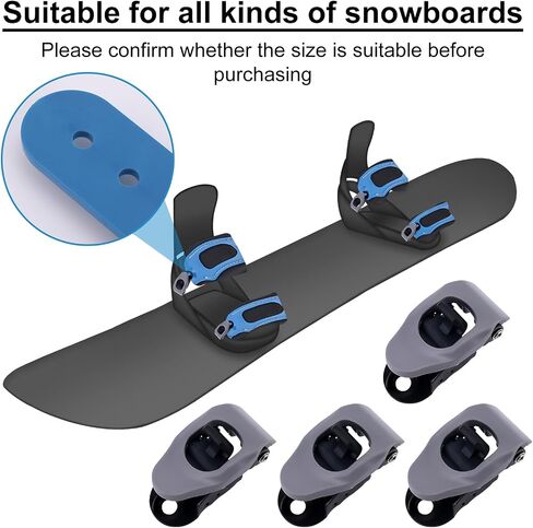 2pcs Snowboard Bindings Ankle Straps Replacement, Comfortable Ski and Snowboard Bindings Ladder Strap with Easy Adjust Buckles Universal Ankle Strap for Ski Boot Tool Skiing Skateboard Accessories in Saudi Arabia