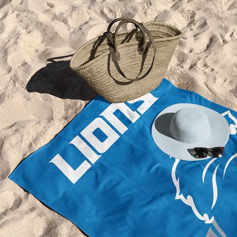 Northwest NFL Detroit Lions Microfiber Beach Towel, 30 x 60 Inches – Quick Dry, Sand Resistant, Lightweight, Highly Absorbent, Incisor Design in Saudi Arabia