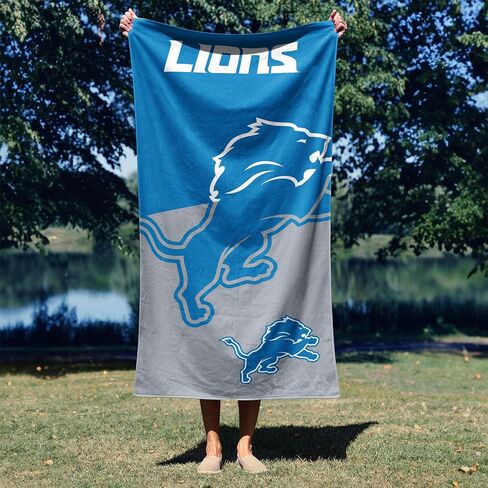 Northwest NFL Detroit Lions Microfiber Beach Towel, 30 x 60 Inches – Quick Dry, Sand Resistant, Lightweight, Highly Absorbent, Incisor Design in Saudi Arabia