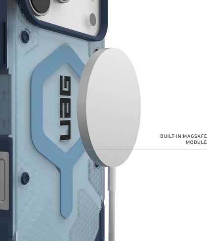 URBAN ARMOR GEAR UAG Designed for iPhone 17 Pro Max Case Pathfinder Clear + Wrist Lanyard Bundle - Compatible with MagSafe Military Grade Protective Cover, Blues in Saudi Arabia