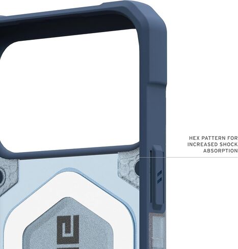URBAN ARMOR GEAR UAG Designed for iPhone 17 Pro Max Case Pathfinder Clear + Wrist Lanyard Bundle - Compatible with MagSafe Military Grade Protective Cover, Blues in Saudi Arabia
