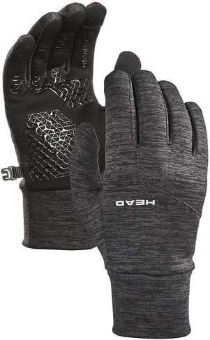 HEAD Men's Touchscreen Sports Running Gloves, Sensatec Technology, Silicone Palm for Better Grip, Ultrafit Stretch Fleece in Saudi Arabia