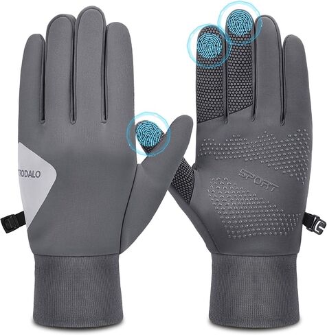 Winter Gloves for Men Women Lightweight Reflective Sports Gloves Touchscreen Anti-Slip Warm Glove for Running, Cycling in Kuwait