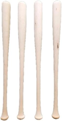4 Pcs Baseball Bats 33 inch Wooden Baseball Bat Craft Unfinished Maple Wood DIY Craft Projects Trophies Engraving in Saudi Arabia