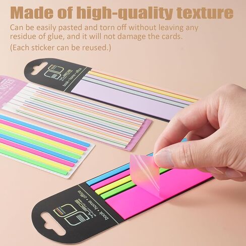 320 PCS Mahjong Line Line Finder Highlighter Tape ، Mahjong Line Highlighter Stripe ، علامات تبويب بطاقة لزجة شفافة ، قارئ قاعدة لعبة Mahjong ، قابلة لإعادة الاستخدام ولا توجد بقايا لاصقة (ألوان صلبة + خطوط) in Kuwait