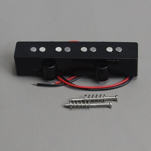 Bass Pickup Set for 4 String Electric Bass – Alnico 5 PB Neck Pickup & JB Bridge Pickup with Black ABS Bobbin – Replacement Precision Jazz Bass Pickups for Upgrade, Repair & Custom Builds in Saudi Arabia