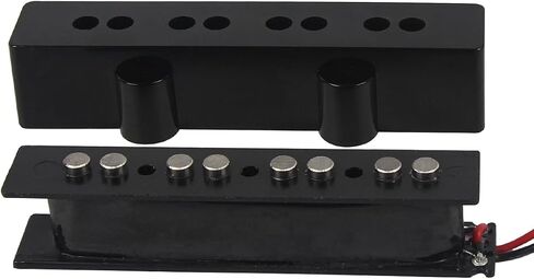 Bass Pickup Set for 4 String Electric Bass – Alnico 5 PB Neck Pickup & JB Bridge Pickup with Black ABS Bobbin – Replacement Precision Jazz Bass Pickups for Upgrade, Repair & Custom Builds in Saudi Arabia