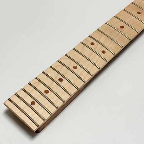 رقبة جيتار Tele 22 فريت، 25.5 بوصة من الماهوجني الحديث على شكل حرف C رقبة جيتار كهربائي مع نصف قطر 9.5 بوصة لوحة أصابع من خشب القيقب متوسطة الحجم لاستبدال أجزاء الجيتار طراز TL in Kuwait