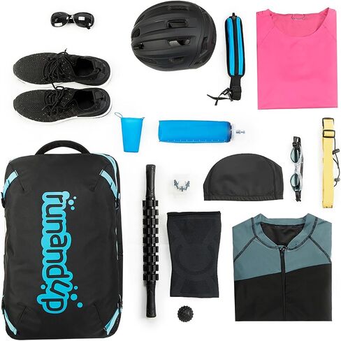 حقيبة ظهر Triathlon Transition مع مساحة تخزين رطبة للرجال/النساء، حقيبة ظهر رياضية للاستخدام الخارجي، حقيبة معدات للسباحة والجري وركوب الدراجات ويوم السباق (أبيض) in Saudi Arabia