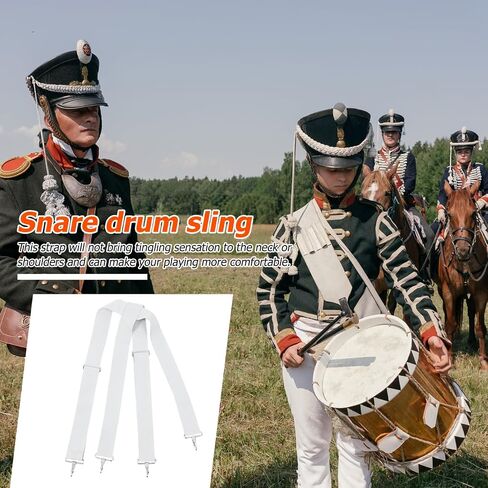 Kisangel Adjustable Bass Drum Strap Nylon Double Shoulder Harness Belt for Marching Bands Comfortable Ergonomic Design Easy to Clean Maintain for Bass Drum in Saudi Arabia