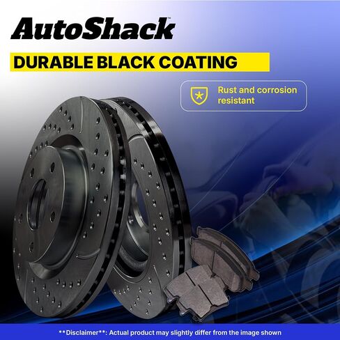استبدال مجموعة الفرامل الخلفية Autoshack لعام 2019-2023 VW Jetta 2022-2023 TAOS 1.4L 1.5L FWD دوارات فرامل القرص المغلفة مع منصات الفرامل السيرامي in Kuwait